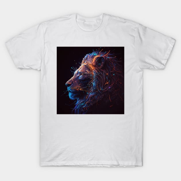 Neon Lion 3 T-Shirt by AstroRisq